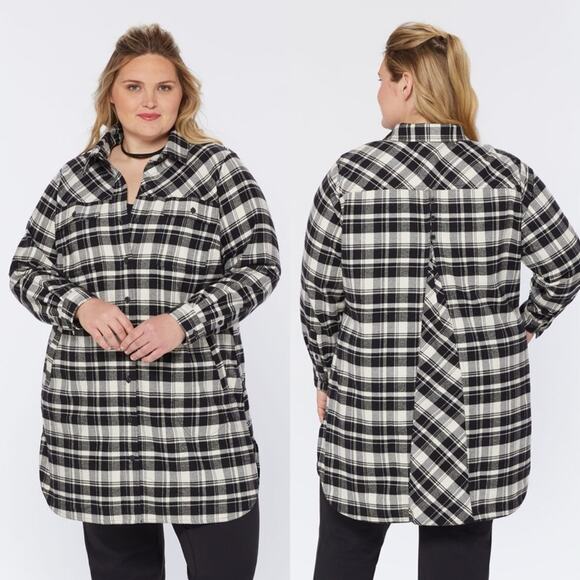 NWT Duluth Trading Co Plaid Folklore Flannel Duster - Picture 2 of 8